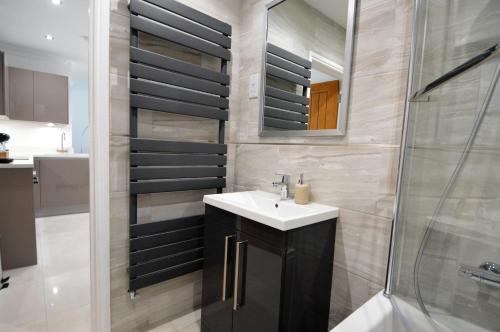 海维康City Centre living的一间带水槽和淋浴的浴室