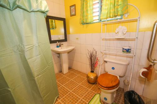 尼格瑞尔Zimbali Culinary Retreats的一间带卫生间和水槽的浴室