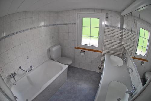 Gais费瑞豪斯布兰德酒店的带浴缸、卫生间和盥洗盆的浴室