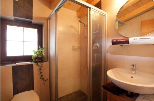 布利克森塔勒安内玛瑞公寓的浴室配有卫生间、盥洗盆和淋浴。