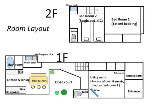 京都东寺君子之家公寓的一张房间布局图