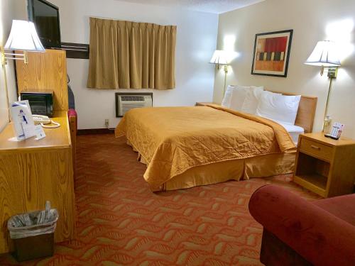 悉尼悉尼美洲最佳值套房酒店的酒店客房,配有床和沙发