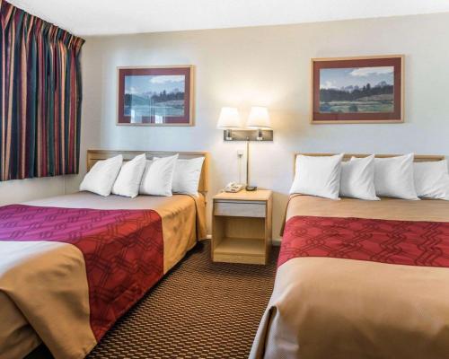 科罗拉多斯普林斯市中心艾科诺旅馆客房内的一张或多张床位