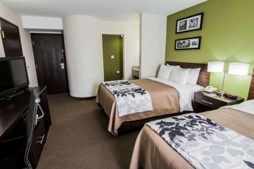 盖洛普盖洛普酒店的酒店客房设有两张床和一台平面电视。