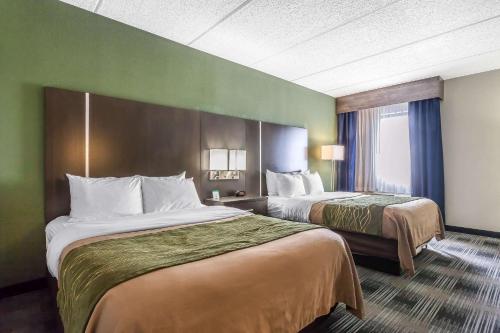 米德尔堡海茨克利夫兰机场康福特茵酒店的酒店客房设有两张床和窗户。