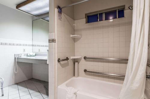 圣克拉拉圣克拉拉品质套房酒店的带浴缸和盥洗盆的浴室