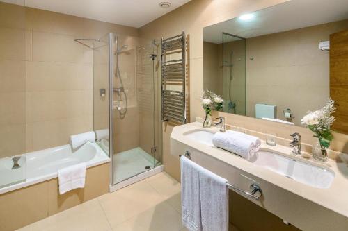 Granda扎尔唐费尔南多酒店的带浴缸、水槽和淋浴的浴室