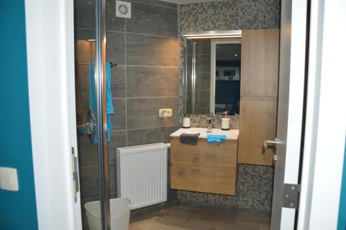 AnsChez Vivi的一间带水槽和镜子的浴室