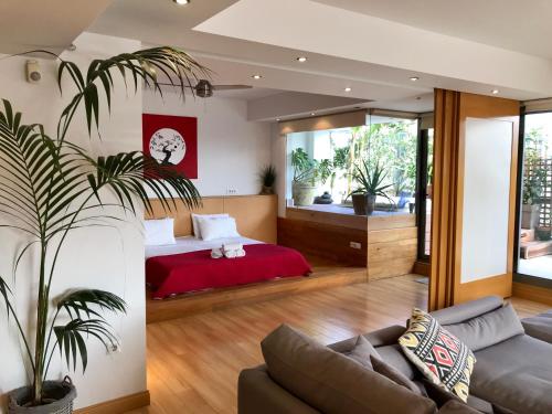 5洛夫特城市广场卫城景观公寓客房内的一张或多张床位