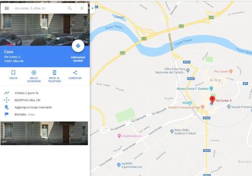 阿尔巴L'Ortodellerose的带有谷歌地图的手机的截图