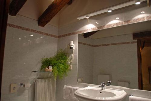 班尼亚乌提摩木立诺酒店的一间带水槽和镜子的浴室