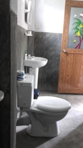 基林德Green House Yala的一间带卫生间和水槽的浴室