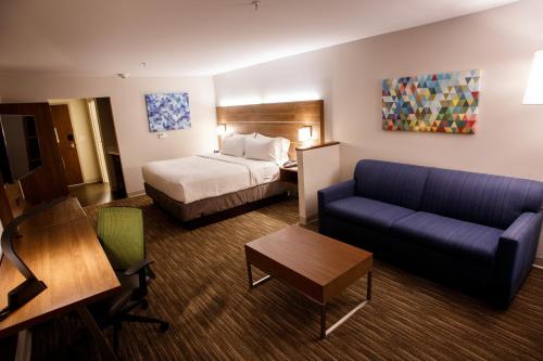 盖茨堡Holiday Inn Express & Suites - Gettysburg, an IHG Hotel的酒店客房,配有床和沙发