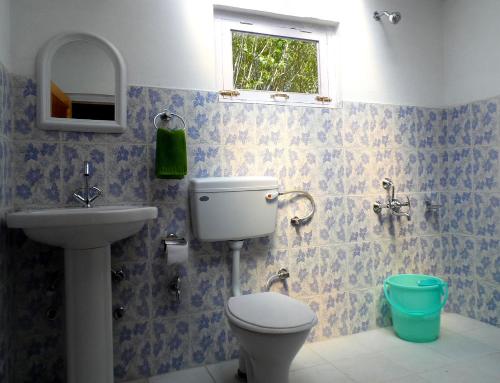 努布拉努布拉虎营露营地的一间带卫生间和水槽的浴室