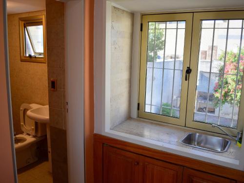 圣路易斯Vía Lavalle Suites 1的一间带水槽和窗户的浴室