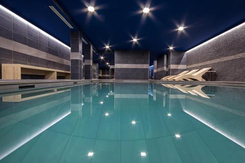 欧洲酒店内部或周边的泳池