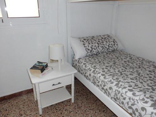 Puerto Naos Andrea Beach客房内的一张或多张床位