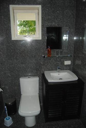 ArgaoPanorama de Argao Boutique Resort的浴室配有白色卫生间和盥洗盆。