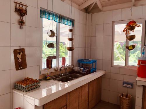 Soufriere Guesthouse的厨房或小厨房