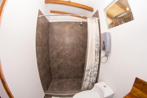 曼克拉Teulu的带淋浴和卫生间的浴室