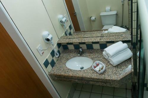 圣路易斯卡尔豪普拉亚酒店的一间带水槽和卫生间的浴室