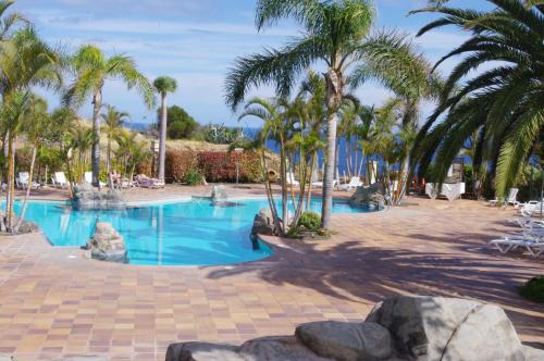 洛斯雷亚莱霍斯巴利阿里洛斯罗克斯公寓的棕榈树游泳池及度假村