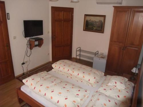 霍尔托巴吉索夫拉格酒店的一间卧室配有一张床和一台平面电视