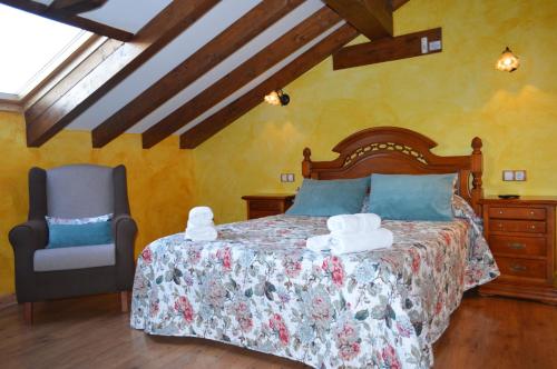 Hotel Rural El Marqués客房内的一张或多张床位