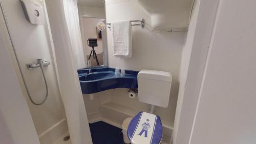兰斯兰斯西部坦屈厄星辰酒店的飞机上带卫生间和水槽的浴室