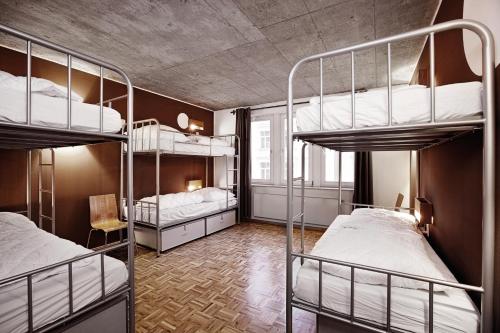 法兰克福五元素旅馆客房内的一张或多张双层床