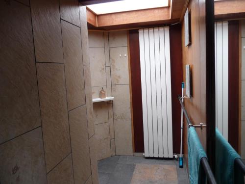 阿珀尔斯哈塞拉图伊恩住宿加早餐旅馆的一间带步入式淋浴间的浴室和窗户。