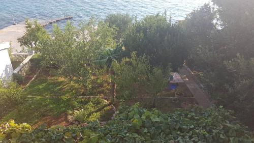卡尔卢巴格Apartmani Herceg的享有花园临水的空中景致