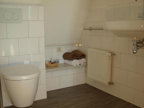 Kelpen-OlerLogies Taverne nearby Roermond, Thorn en Weert的一间带卫生间和水槽的浴室
