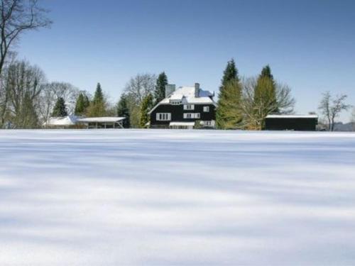 斯帕迈松玛丽度假屋的一座大型冰湖,有一座房子