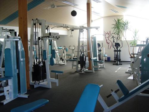 Eußenheim菲特尼所斯旅馆的健身房拥有许多跑步机和机器