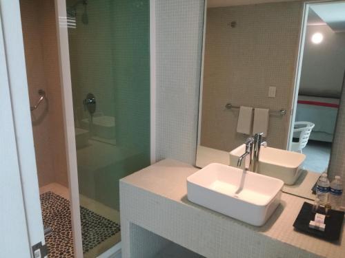 阿尔普尔科华美达酒店的一间浴室
