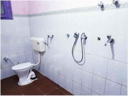 LokpālHotel Kuber的一间带卫生间和淋浴的浴室