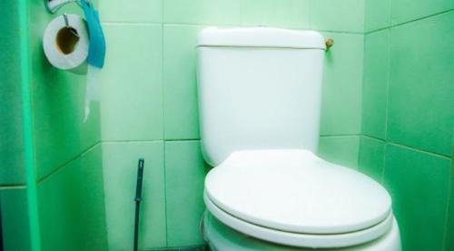 内罗毕Sandton City Hotel的浴室设有白色卫生间和一卷卫生纸。