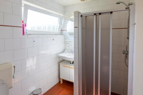 温特斯韦克科罗赛伯苓克度假屋的一间带水槽和淋浴的浴室
