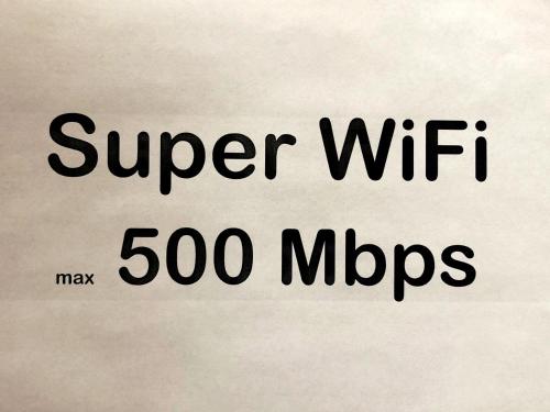巴拉顿菲赖德苏勒公寓酒店的带有超级无线网格的标志