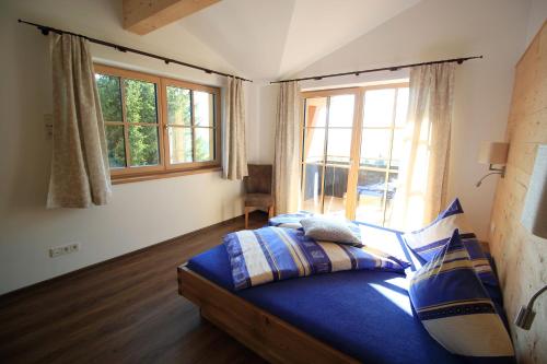 莱奥冈塔纳霍夫旅馆的一间卧室设有一张床和一个大窗户