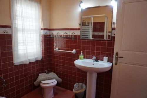 蒙达卡BELLA VIST EBI-1039的一间带水槽、卫生间和镜子的浴室