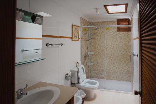 圣阿古斯丁迈阿密海滩简易别墅酒店的浴室配有卫生间、盥洗盆和淋浴。