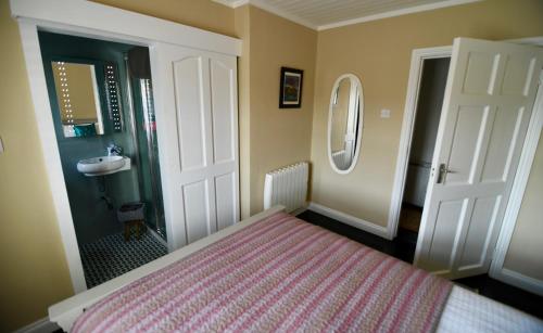 杜林The Old Cottage的一间卧室配有床和水槽