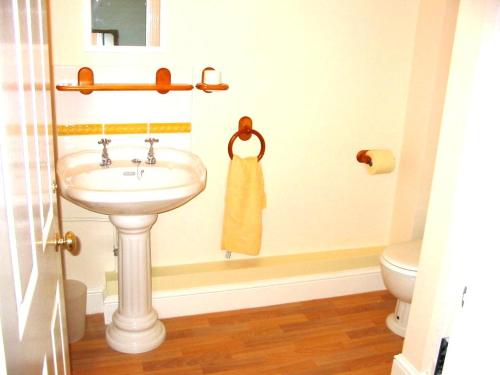 诺里奇Home farm cottage Guest House的一间带水槽和卫生间的浴室