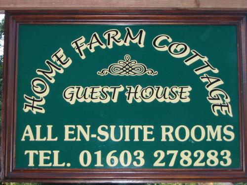 诺里奇Home farm cottage Guest House的农家公司和宾馆的标志