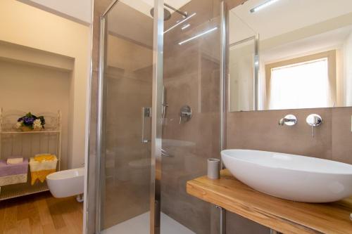里奥内莱尔巴CASA BICE的一间带水槽和淋浴的浴室