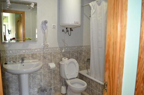 洛萨尔德拉韦拉瓦迪罗旅馆的一间带卫生间和水槽的浴室