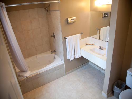 萨斯卡通森纳特酒店的带浴缸和盥洗盆的浴室