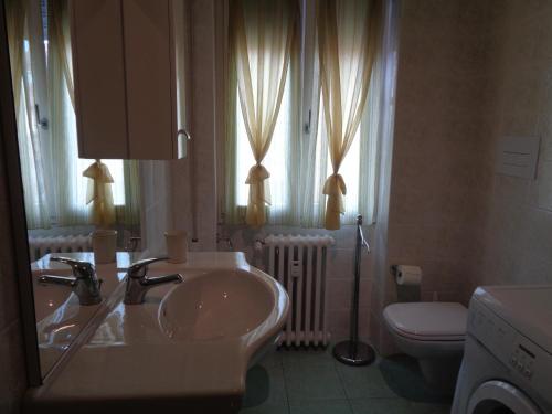 萨尼科Vittorio Veneto Apartments的一间带水槽和卫生间的浴室